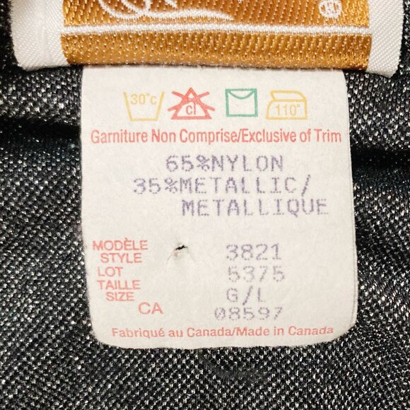 TRADITION Dark silver grey metallic faux twin set top ~ MEDIUM LARGE "cardigan" - Picture 12 of 14